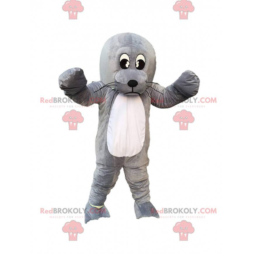 Maskot søløve, kæmpe grå søløve, søløve kostume - Redbrokoly.com