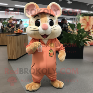 Peach Rat maskot kostume...