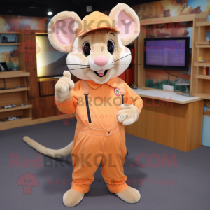 Peach Rat maskot drakt...