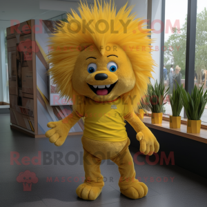 Geel Porcupine mascotte...