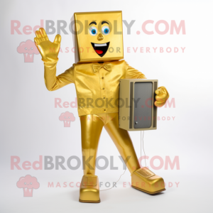 Gold TV maskot drakt...