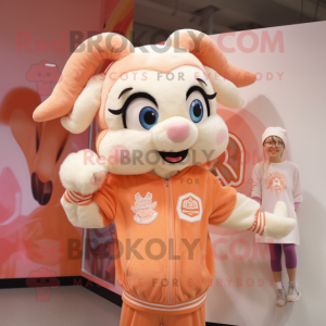 Peach Ram maskot kostume...