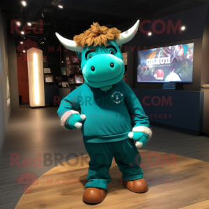 Postava maskota Teal Bull...