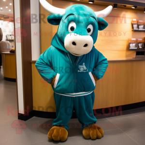 Postava maskota Teal Bull...