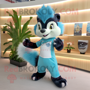 Sky Blue Skunk mascotte...