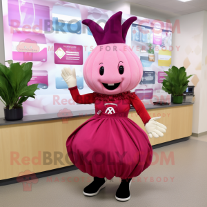 Magenta majroe maskot...