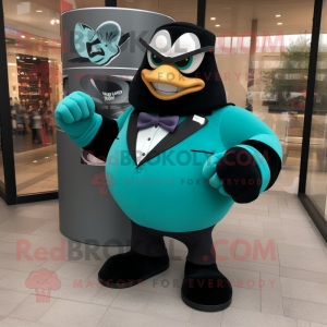 Teal Strongman mascotte...