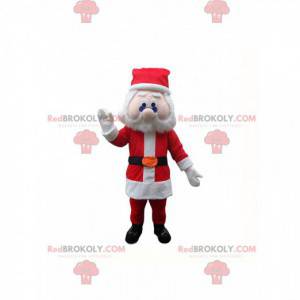 Mascotte di Babbo Natale con un vestito rosso e bianco -