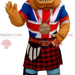 Mascote Bulldog em traje anglo-saxão - Redbrokoly.com