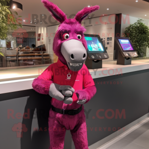 Magenta Donkey mascotte...