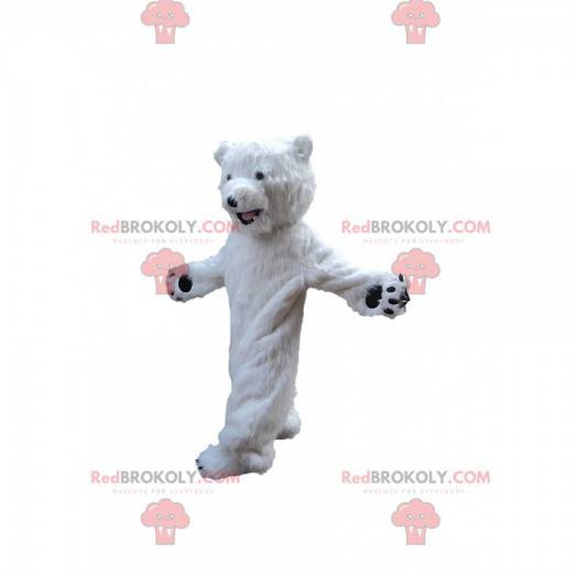 Mascotte orsacchiotto bianco, costume da orso polare -