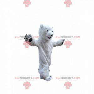 Witte teddybeer mascotte, ijsbeer kostuum - Redbrokoly.com