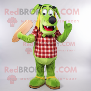 Lime Green Hot Dogs maskot...