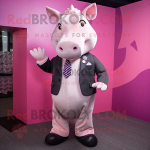 Pink Rhinoceros mascotte...