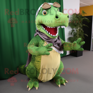 Oliven Tyrannosaurus maskot...