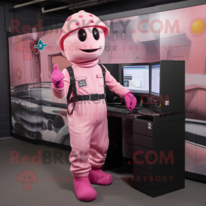 Roze Computer mascotte...