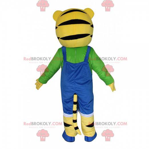 Liten tigermaskot med overaller, tigerdräkt - Redbrokoly.com