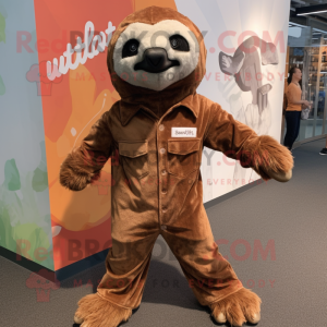 Rust Sloth maskot kostume...