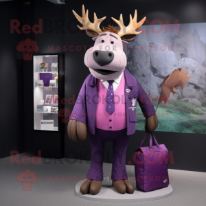 Purple Elk mascotte kostuum...