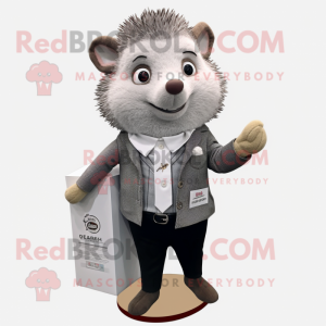Gray Hedgehog mascotte...
