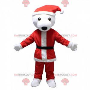 Mascote urso de pelúcia de Natal, fantasia de Natal -