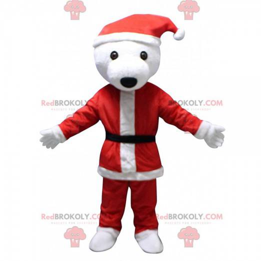 Mascota del oso de peluche de Navidad, traje de Navidad -