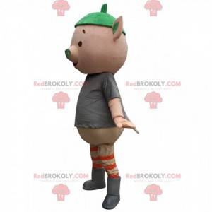 Very fun pink pig mascot, little pig costume - Redbrokoly.com