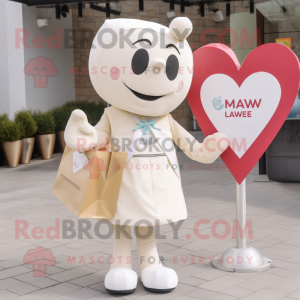 Cream Arrow Of Love maskot...