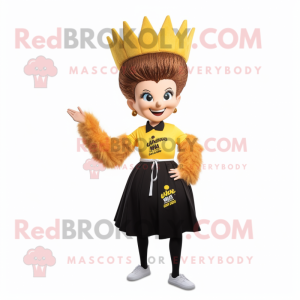 nan Queen mascot costume character dressed with a T-Shirt and Hair clips