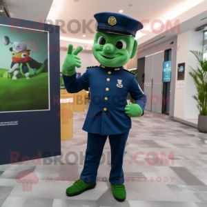 Green Navy Soldier mascotte...