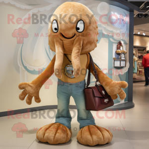 Tan Kraken mascotte kostuum...