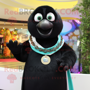 Sort armbånd maskot kostume...