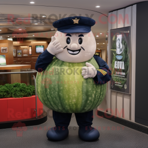 Navy Melon maskot kostume...
