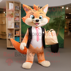 Peach Lynx maskot kostume...