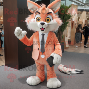 Peach Lynx mascotte kostuum...