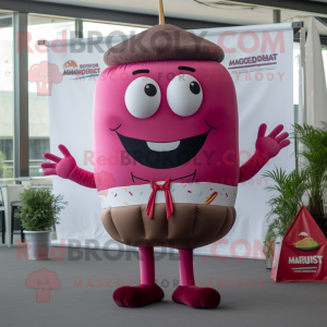 Magenta Hamburger mascotte...