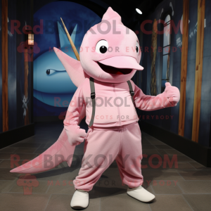 Pink Swordfish maskot...