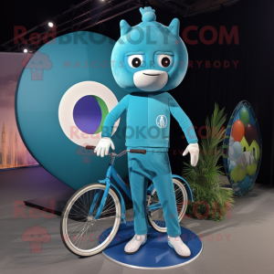 Teal Unicyclist mascotte...