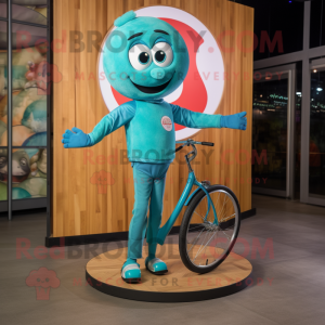 Teal Unicyclist mascotte...