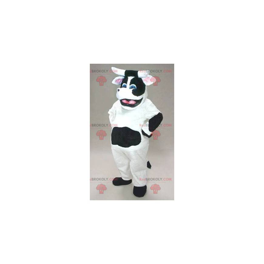 Mascote vaca preto e branco - Redbrokoly.com