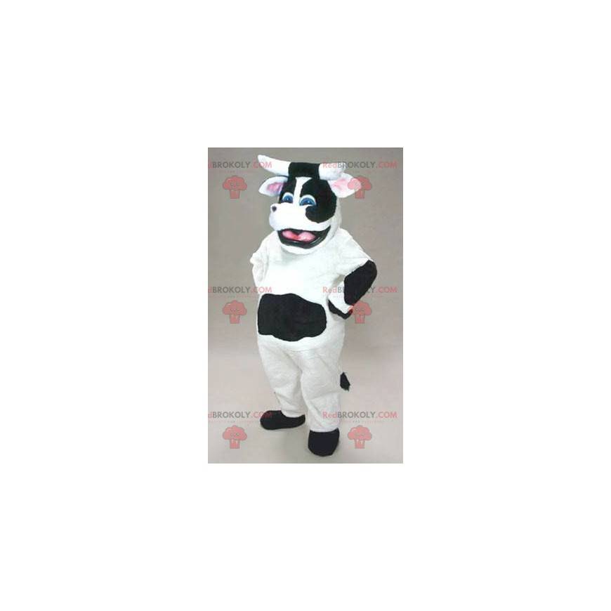 Mascotte della mucca in bianco e nero - Redbrokoly.com