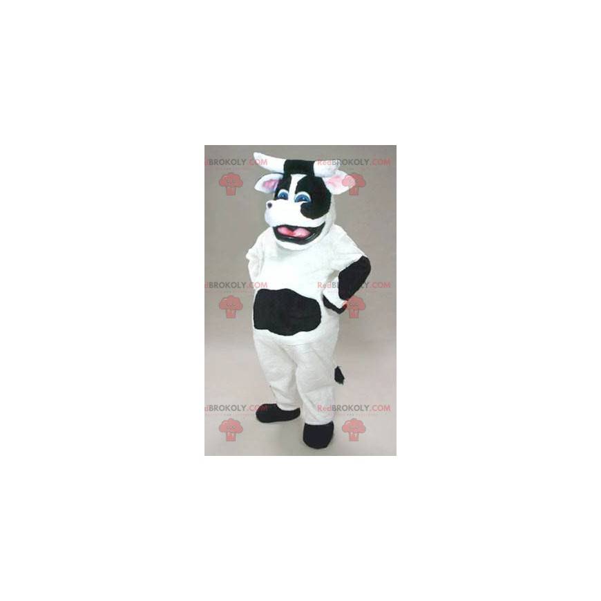 Mascotte della mucca in bianco e nero - Redbrokoly.com Mascotte della mucca in bianco e nero - Redbrokoly.com
