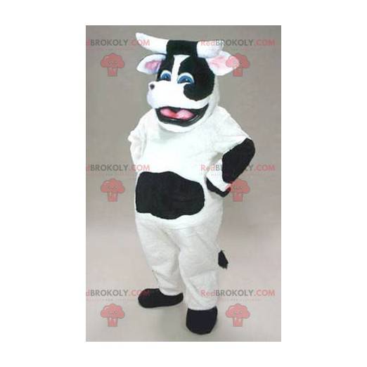 Mascotte della mucca in bianco e nero - Redbrokoly.com