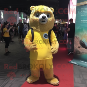 Yellow Sloth Bear maskot...