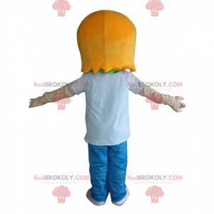 Mascot gutt, ung mann med oransje briller - Redbrokoly.com