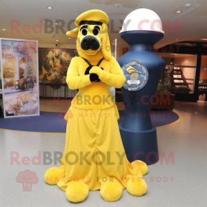 Yellow Navy Seal mascotte...