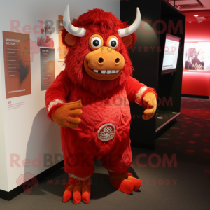 Rode Minotaurus mascotte...