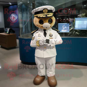 Navy Army Soldier mascot costume character dressed with a Button-Up Shirt and Digital watches