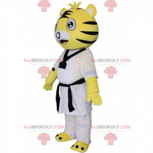 Mascota del tigre en karate, judo, deporte de combate -