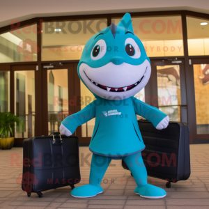 Teal Barracuda mascotte...